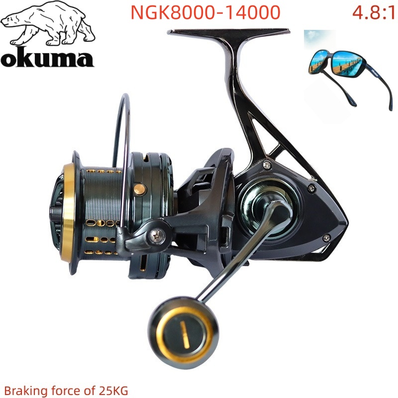 Reel Pancing OKUMA 8000-14000, - Abu Garcia Reel Max ulasan dan harga