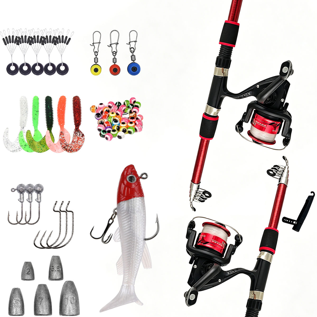 Kombo Joran dan Reel Pancing 1 - Spincast Reel ulasan dan harga